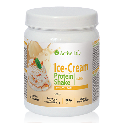 Zmrzlinový proteinový koktejl s kolagenem se sladidlem, 300g